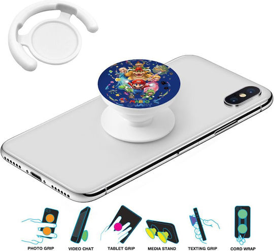 Mario Galaxy Phone Holders Stand Λευκό Βάση Στήριξης Κινητού Στο Χέρι
