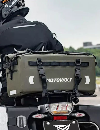 Αδιάβροχη Σκληρή Τσάντα Μοτοσυκλέτας Motowolf Mb9 37l – Tail Bag Backpack Πολυμορφική Χακί