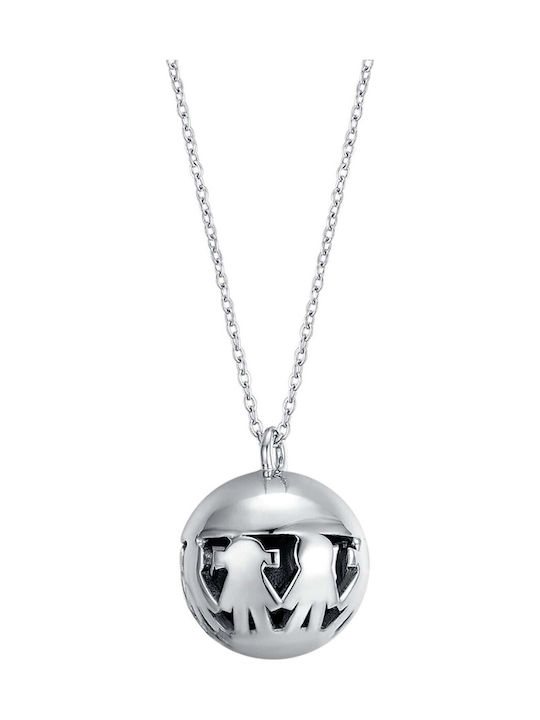 Luca Barra Necklace Mum from Steel