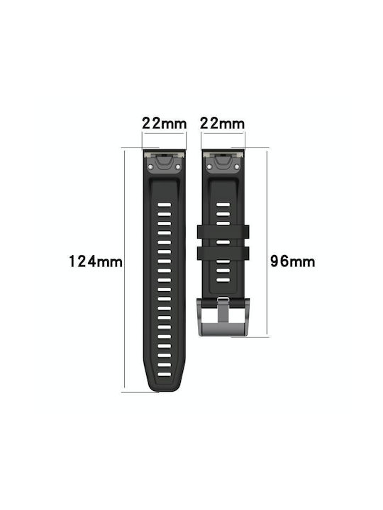 Garmin Forerunner 935 Metal Buckle Solid Silicone Watch Band Orange
