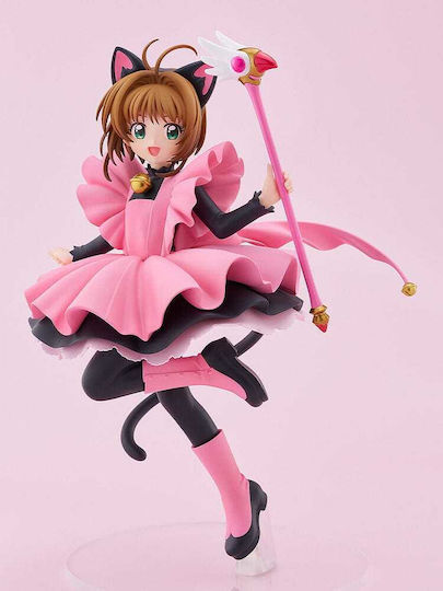 Cardcaptor Sakura Pop Up Parade PVC Статуя Sakura Kinomoto Черен Костюм На Котка Версия L Размер 22 См