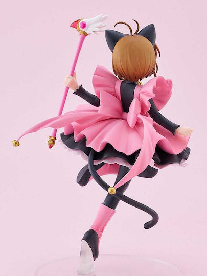 Cardcaptor Sakura Pop Up Parade PVC Статуя Sakura Kinomoto Черен Костюм На Котка Версия L Размер 22 См