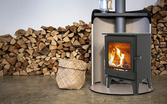 Charnwood Cranmore 3 Sobă pe Lemne din Oțel 3.6kW Gri Metalic