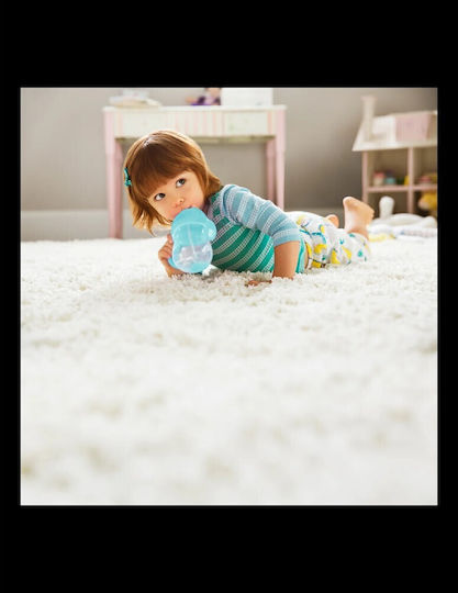 Munchkin Cănuță pentru Copii cu Mânere și Pai Click Lock din Plastic Albastru 207ml pentru 6m+