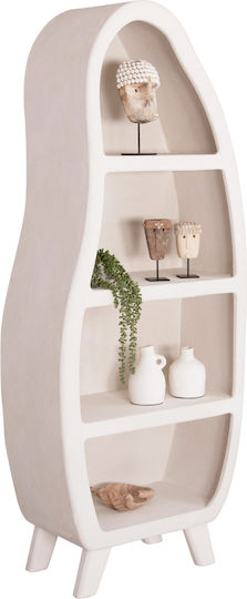 Βιβλιοθήκη Santorini Υπόλευκο 80x38x196εκ.