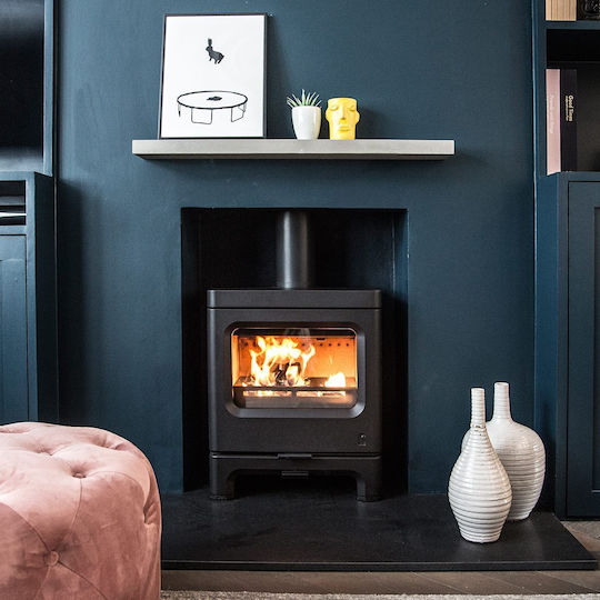 Charnwood Skye 5 - Low Stand Metallic Wood Stove 5kW Black
