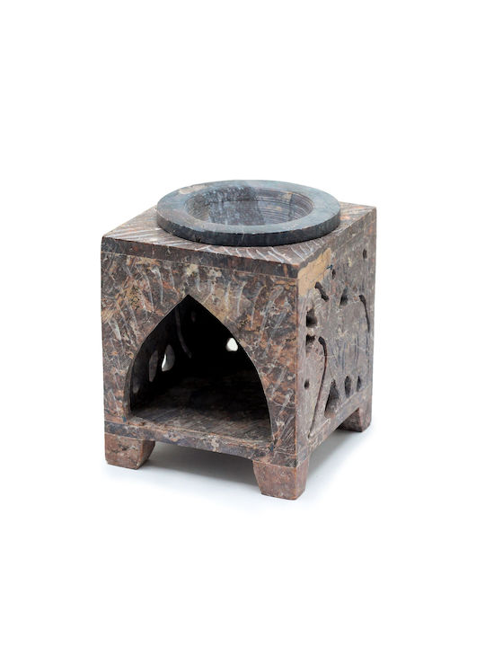 Home Fragrance Oil Burner Soapstone Elephant Design 10cm