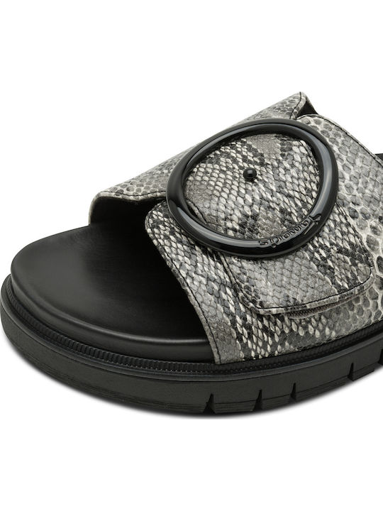 Leder Flache Damen Sandalen Flatforms