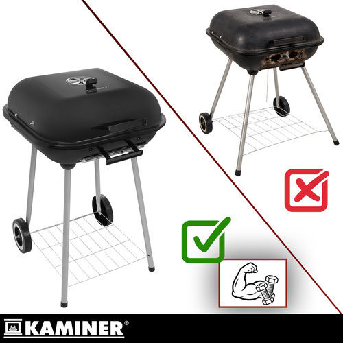 Kaminer Rostfreier Stahl Holzkohlegrill Mit einem Deckel 38,5x38,5cm