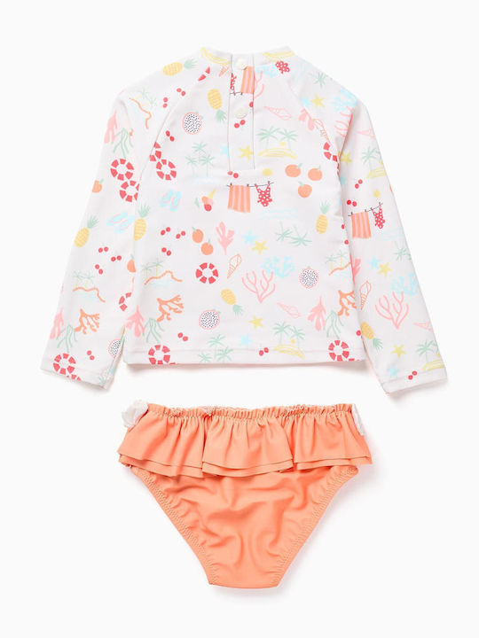 Zippy Kids Swimwear Set Ecru Orange