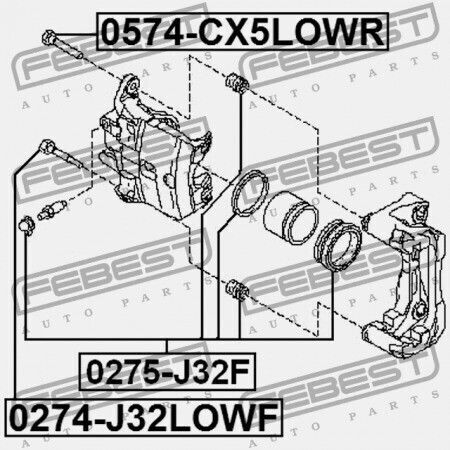 Front Brake Caliper Guide Caliper Nissan Tiida Jpn Brand C11 2005.08-2012.06 Gl 44139-jn00a
