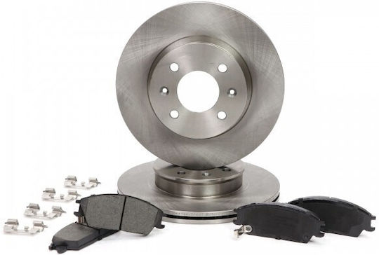 Set of Front Brake Discs for Hyundai Getz