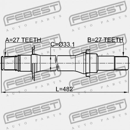 SsangYong New Actyon Korando C Δεξί Μισό Άξονα 2010-2013 4131034000