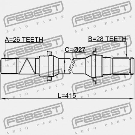 Rechter Getriebewelle Mazda 3 Bk 2003-2006 Eu Fg06-25-700d