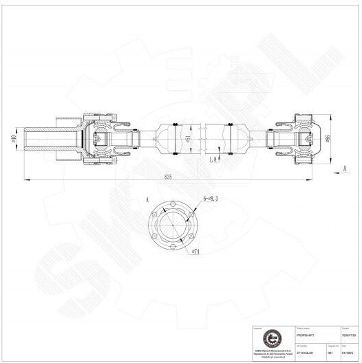 Arbore De Transmisie Mișcare Suzuki Grand Vitara Ii 2710166j01