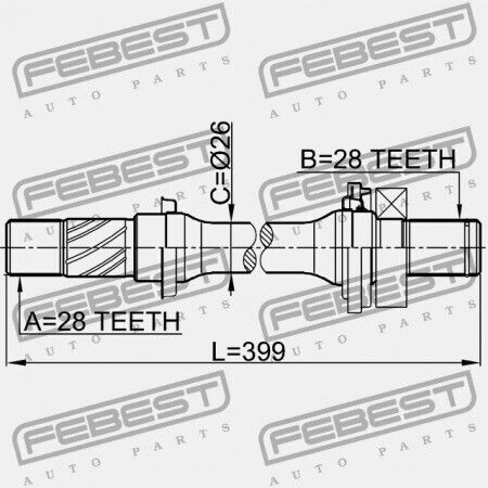Δεξιός Μισός Άξονας Mazda 6 Wagon Gy 2002-2005 Eu Ga24-25-700d