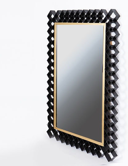 Wandspiegel Rechteckiger Schwarzer 78,5x56cm Wandspiegel Rechteckiger Schwarzer 78,5x56cm