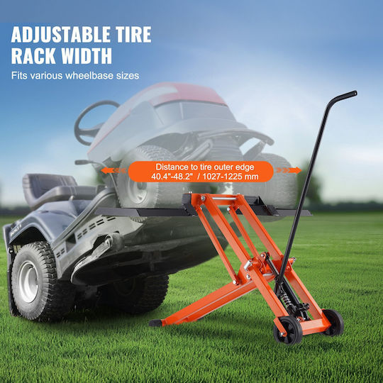 Vevor 500 Pounds Lawn Mower Lift Hydraulic Jack Riding Tractor Lawn Mowers