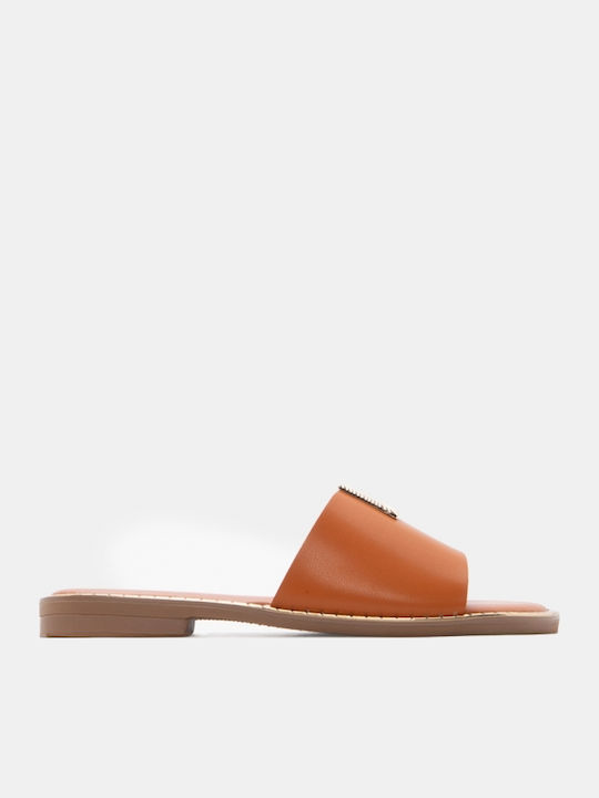 Damen Flache Sandalen Braun