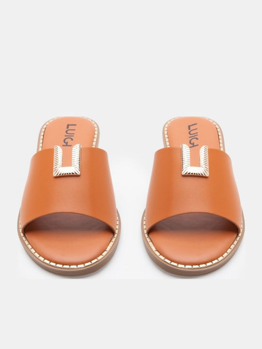Damen Flache Sandalen Braun