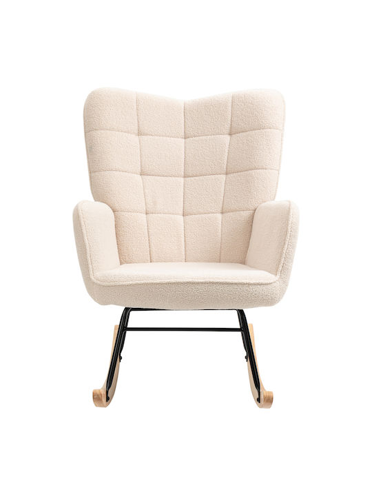 Schaukelstuhl Beige 71x92x101cm