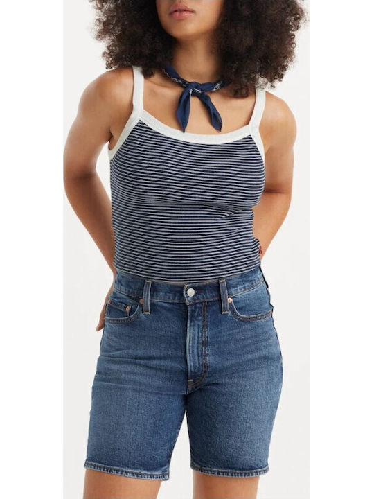 Ribcage Damen-Shorts Jean Blau