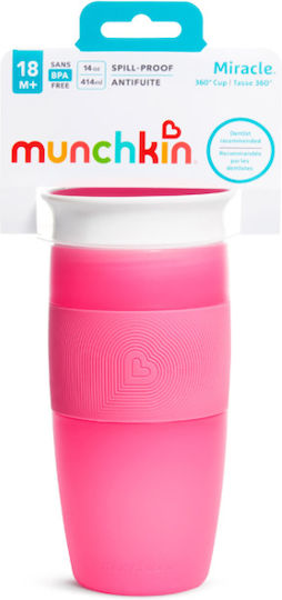 Munchkin Baby Cup Miracle 360° Plastic Pink 414ml for 18m+