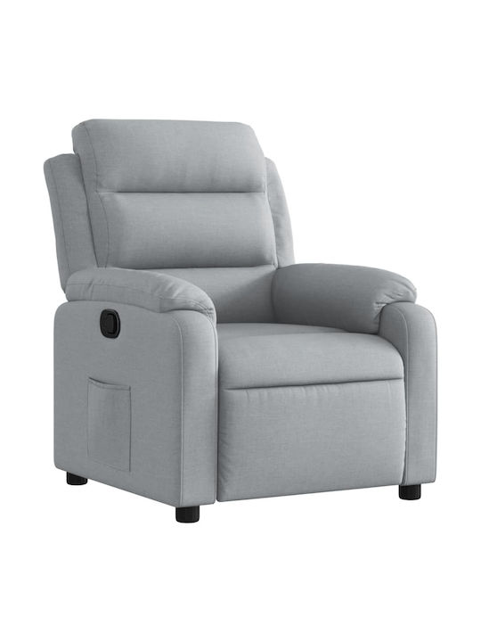 Relaxsessel mit Fußhocker Light Grey 75x92.5x100cm