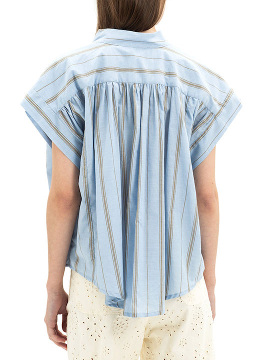 MY T Damen Crop Top Aus Baumwolle Gestreift Braune MY T Damen Crop Top Aus Baumwolle Gestreift Braune