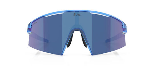 Bliz Cycling Glasses with Blue Frame and Multicolour Lenses