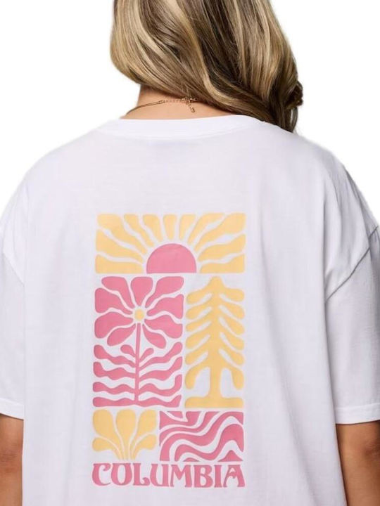 Bend Graphic Women's Oversized T-shirt White