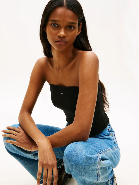 Women's Cotton Black Crop Top