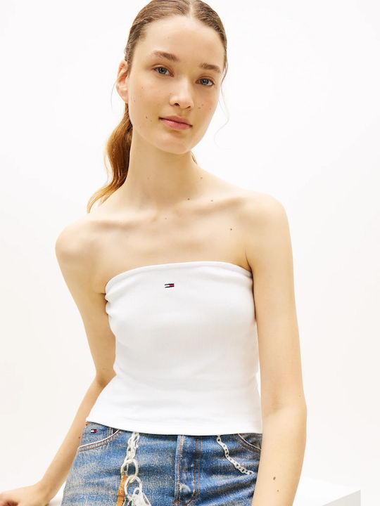 Tjw Women's Ecru Cotton Crop Top