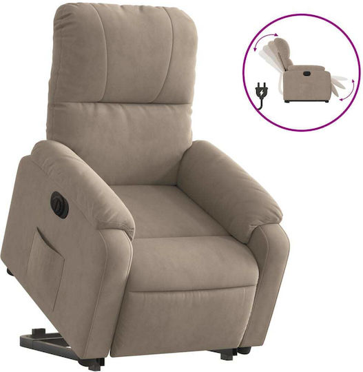 Relax Armchair with Footstool Taupe 75x89.5x103.5cm