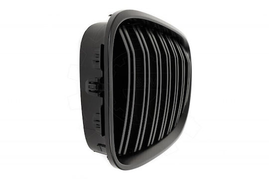 Bmw 7 F01 Radiator Mask Set Left or Right Double Stripe Matte Black 51137203197