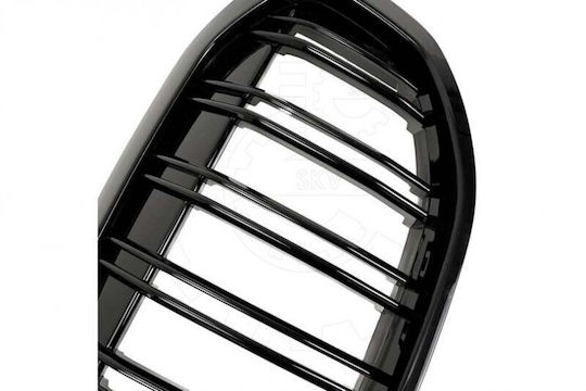 Full Left or Right Radiator Mask Double Stripe Black Gloss