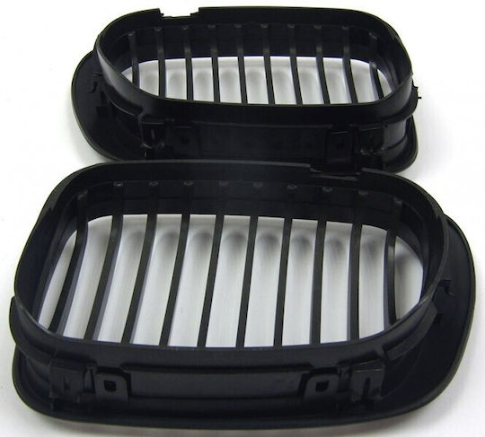 BMW 3 E46 1998.06 Front Dekorative Masken Glänzendes Schwarz Set2pc Coupe Cabrio