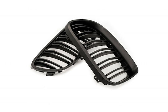 Kappe Für Motorabdeckung Doppelstreifen Mattes Schwarz Für BMW 3 E92 Facelift Coupé