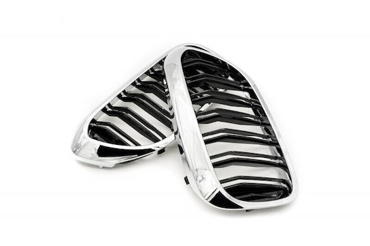 Double Stripe Black Chrome Engine Cover for BMW 5 G30