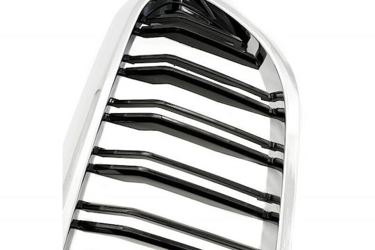 Double Stripe Black Chrome Engine Cover for BMW 5 G30