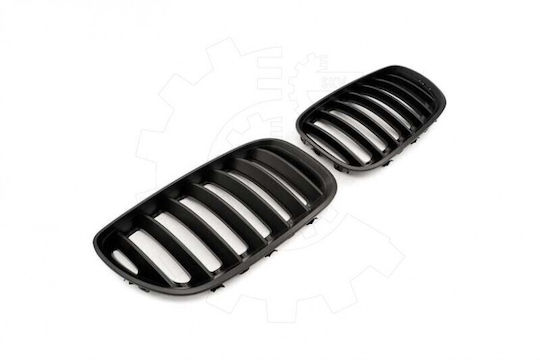 Mască Radiator BMW X5 E53 Facelift Set Stânga Sau Dreapta Bandă Unică Neagră Mat 51137124815