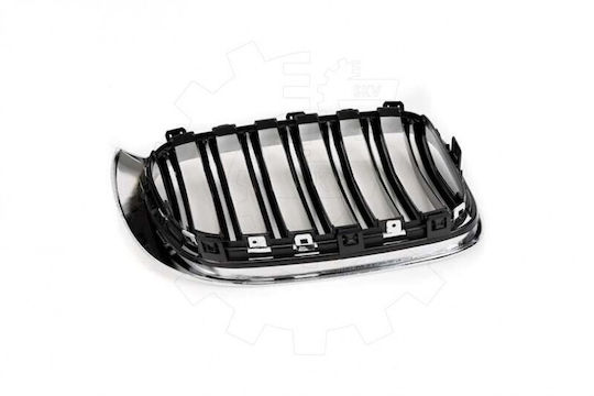 BMW X3 F25 Facelift Set Linke Oder Rechte Doppelstreifen Schwarzes Chrom Kühlergrillmaske