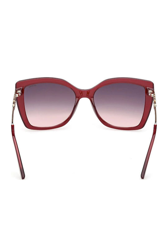Guess Feminini Ochelari de soare cu Burgundy Cadru și Burgundy Degrade Lentilă