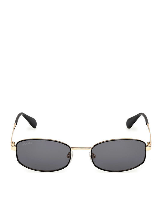 Max & Co Unisex Sunglasses with Black Metallic Frame and Grey Lens MO0135 01A