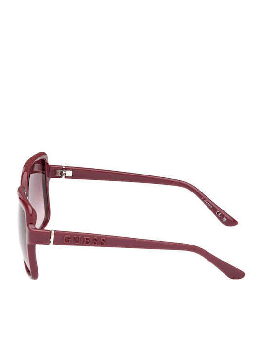 Guess Ochelari De Soare Pentru Femei Cu Ramă Neagră Din Plastic Și Lentile Burgundy Degrade GU00157 69F