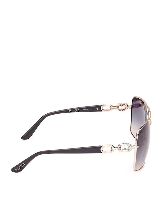 Guess Ochelari De Soare Pentru Femei Cu Ramă Metalică Neagră Și Lentile Violet Degrade GU00159 28W