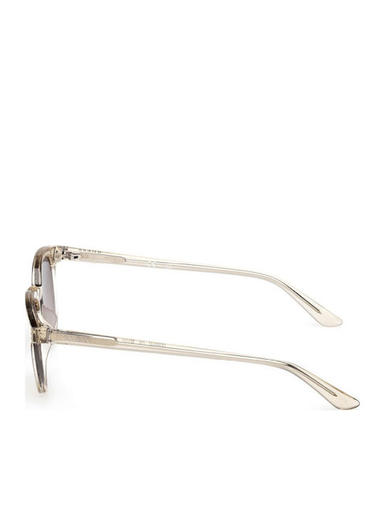 Guess Unisex Sunglasses with Transparent Horn-Rimmed Frame and Brown Gradient Lenses GU00235 57F