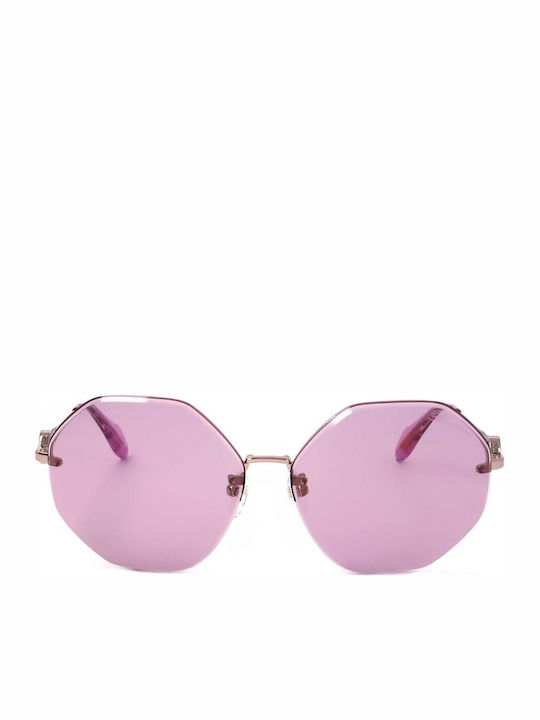 Blumarine Women's Sunglasses with Silver Metal Frame and Purple Lens SBM160 A39Y