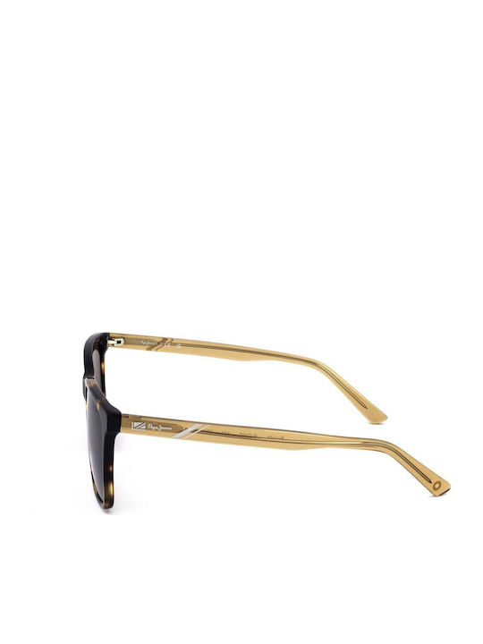 Pepe Jeans Bogota Men's Sunglasses with Brown Tartaruga Plastic Frame and Brown Polarized Lens PJ7407-101