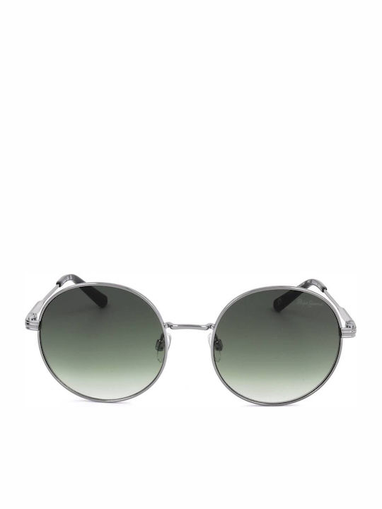 Pepe Jeans Florence Ochelari de soare Argintiu cu Cadru & Verde Lentilă Pepe Jeans Florence Ochelari de soare Argintiu cu Cadru & Verde Lentilă